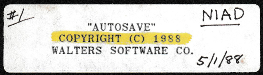 AUTOSAVE Floppy Disk